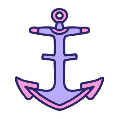 Parlak neon renkli bir çapanın ikonik dövme biçimi görüntüsü