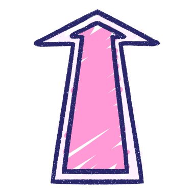 parlak neon renkli ok karikatürü