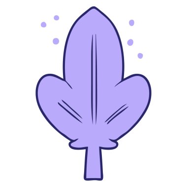 parlak neon renkli çizgi film yaprağı