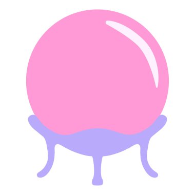 Parlak neon renkli kristal küre