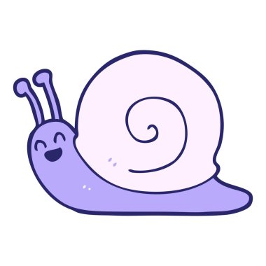 parlak neon renkli çizgi film salyangozu