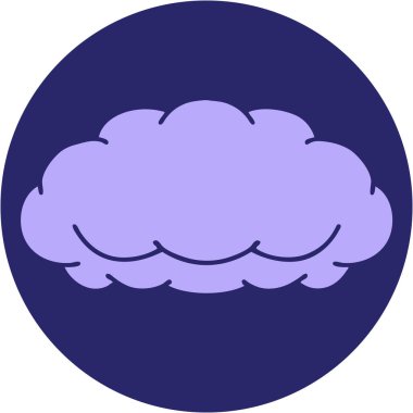 Parlak neon renkli gri bir bulutun ikonik dövme tarzı görüntüsü