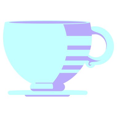 parlak neon renkli kahve fincanı grafik vektör resimleme simgesi