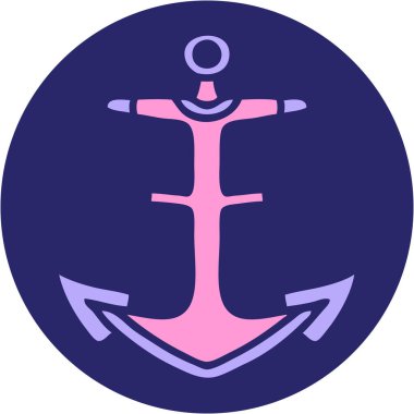 Parlak neon renkli bir çapanın ikonik dövme biçimi görüntüsü