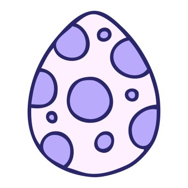 El çizimi karikatür Paskalya yumurtası. Parlak neon rengi.