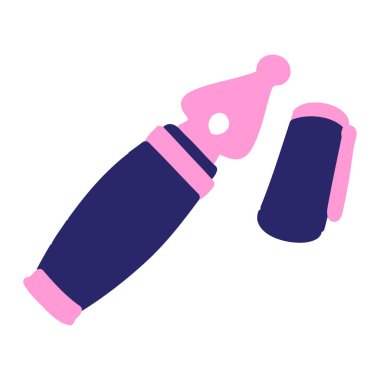 Parlak neon renkli eski dolma kalem