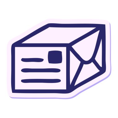 Parlak neon renkli şirin bir karikatür kağıdının etiketi