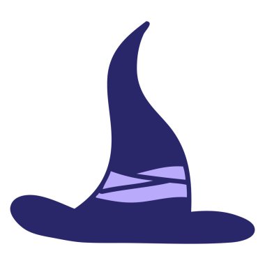 parlak neon renkli ürkütücü cadı şapkası çizgi filmi.