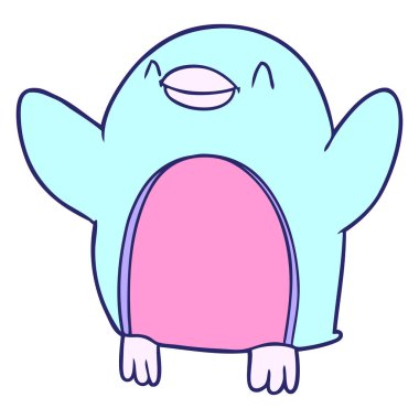 Çizgi film Robin 'in parlak neon rengi