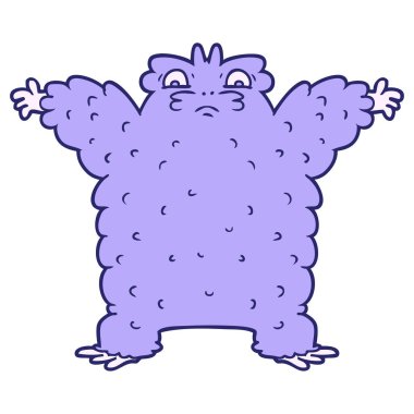 parlak neon renkli çizgi film yeti