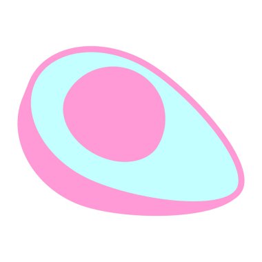 parlak neon renkli avokado