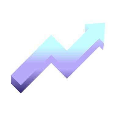 Parlak neon rengi ile performans oku grafik vektör illüstrasyon simgesi