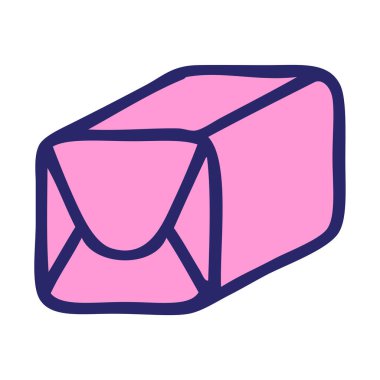 Parlak neon renkli kağıdın şirin bir karikatürü.