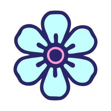 Parlak neon renkli geleneksel bir çiçek dövmesi.