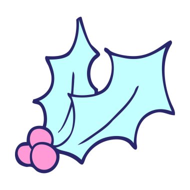 karikatür Holly parlak neon renginde