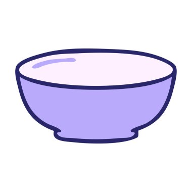 Parlak neon renkli el çizimi çizgi film kasesi.