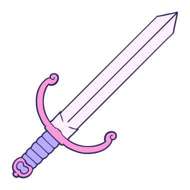 parlak neon renkli çizgi film kılıcı