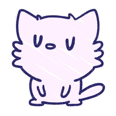 Kedi Tebeşiri Parlak neon rengi çiziyor