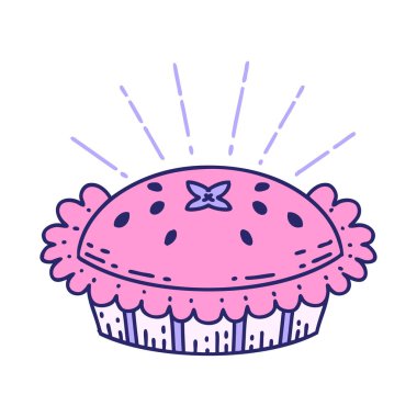 Geleneksel dövme stili parlak neon renginde inanılmaz bir turta.