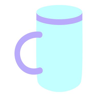 Parlak neon renkli kahve kupası.