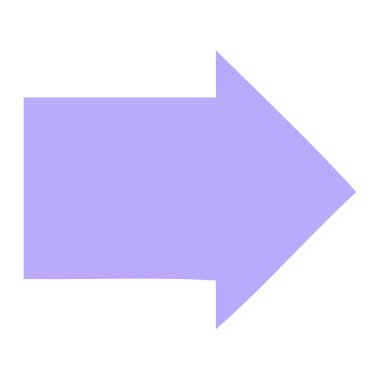 parlak neon renkli bir okun düz sembolü