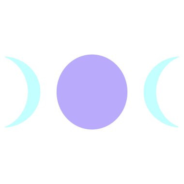 Ayın parlak neon rengi faz sembolü