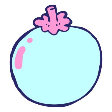 parlak neon renkli domates çizgi filmi