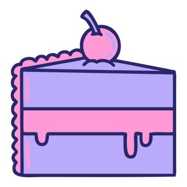 Parlak neon renkli çikolatalı pastanın ikonik dövme görüntüsü