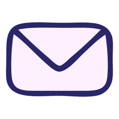 çizgi roman tarzı parlak neon renkli bir zarfın karikatürü