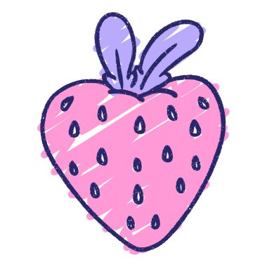 Çilek Tebeşiri Parlak neon rengi çiziyor