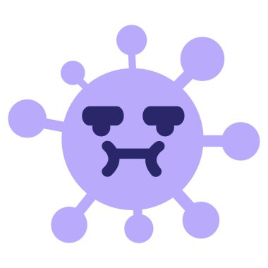 parlak neon renginde rahatsız edilmiş virüs