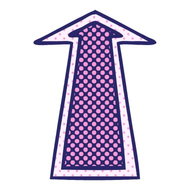 çizgi roman stili parlak neon renginde tuhaf çizgi film oku