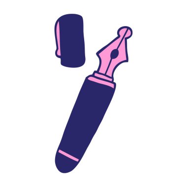 çizgi film karalama dolmakalemi parlak neon renkli