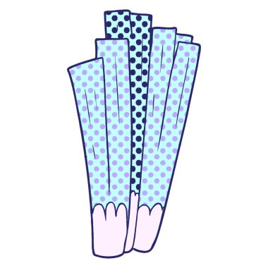 çizgi film pırasaları parlak neon rengi