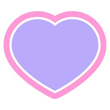 kalp sembolü grafik çizim simgesi parlak neon rengi