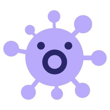 Parlak neon rengi basit soluk soluğa virüs