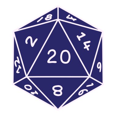 Retro Dövme Biçimi Doğal 20 D20 Zarları Parlak neon rengi