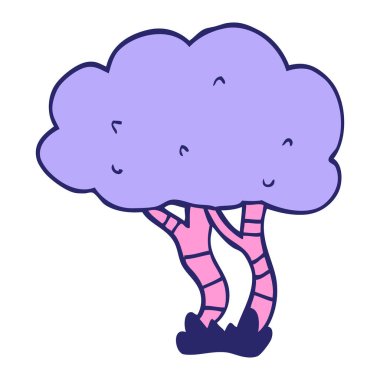 parlak neon renkli karalama ağacı