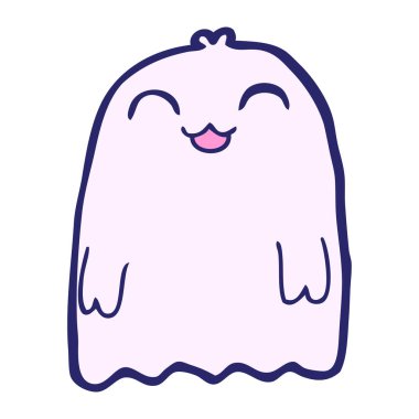 parlak neon renkli çizgi film hayaleti