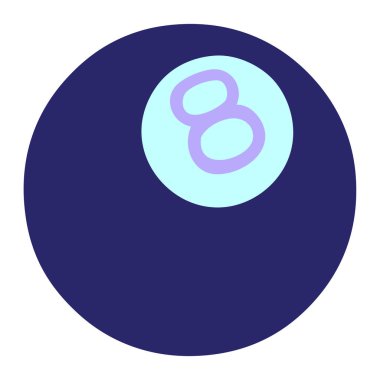 Parlak neon renkli 8 topun ikonik dövme biçimi