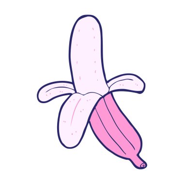 parlak neon renginde soyulmuş muz.