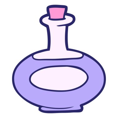 parlak neon renkli çizgi film parfümü şişesi