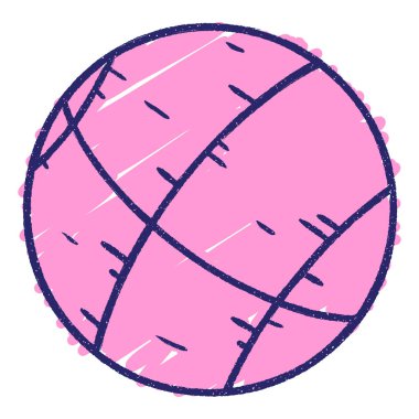 Basketbol Tebeşiri Parlak neon rengi çiziyor