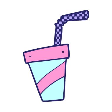 parlak neon renkli bir içecek.