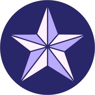 Trad dövme yıldızı grafiği parlak neon rengi