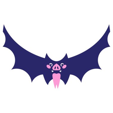 parlak neon renkli şirin cadılar bayramı yarasası