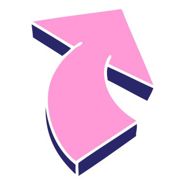 Parlak neon renginde el çizimi tuhaf çizgi film oku