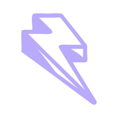 parlak neon renkli yıldırım simgesi