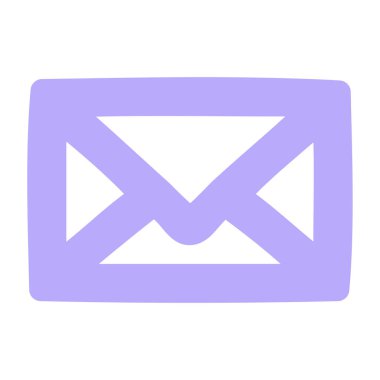 parlak neon renkli zarf harf simgesi simgesi