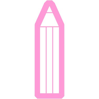 Parlak neon renkli bir kalem simgesinin vektör illüstrasyonu